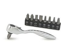 Titan 11205 3-1/2-Inch Offset Micro Ratcheting Bit Driver and Bit Set
