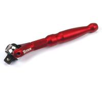Titan 11320 1/4-Inch Drive x 4-Inch 90-Tooth Swivel Head Micro Ratchet - Red