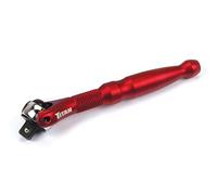 Titan 11320 1/4-Inch Drive x 4-Inch 90-Tooth Swivel Head Micro Ratchet - Red