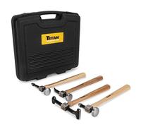 Titan 15104 4-Piece Professional Auto Body Hammer Set, High-Density Hickory Wood Handles