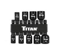 Titan 16297 9-Piece Metric Magnetic Nut Driver Set, Nut Setter Set