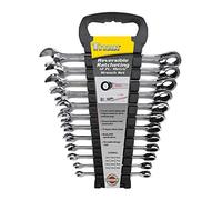 Titan 17365 12-Piece 12 Point 72 Tooth Metric Reversible Ratcheting Combination Wrench Set