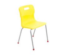 Titan 4 Leg Chair Size 4 - 380mm Seat Height - Yellow - T14-Y