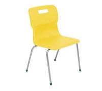 Titan 4 Leg Chair Size 5 - 430mm Seat Height - Yellow - T15-Y