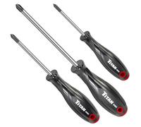 Titan 65885 JIS 3-Piece Screwdriver Set with Magnetic Tips - Includes #1 x 3, #2 x 4, #3 x 6 - Designed for Japanese Standard Screws, Compatible with Japan-Made Cars, Trucks, and Motorcycles