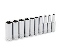 Titan 66400 10-Piece 1/4-Inch Drive 6-Point Metric Deep Socket Set