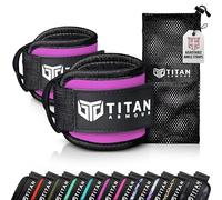 Titan Armour® Ankle Straps for Cable Machines | Gym Cuffs w/Heavy-Duty Steel Double D-Rings & Adjustable Strap | Lower Body Workouts Inc. Leg Extension, Leg Curl & Glute Kickback | Men & Women