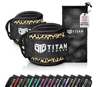 Titan Armour® Ankle Straps for Cable Machines | Gym Cuffs w/Heavy-Duty Steel Double D-Rings & Adjustable Strap | Lower Body Workouts Inc. Leg Extension, Leg Curl & Glute Kickback | Men & Women