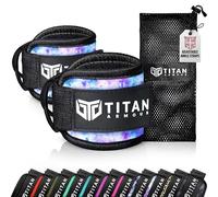 Titan Armour® Ankle Straps for Cable Machines | Gym Cuffs w/Heavy-Duty Steel Double D-Rings & Adjustable Strap | Lower Body Workouts Inc. Leg Extension, Leg Curl & Glute Kickback | Men & Women