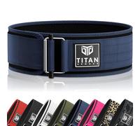 Titan Armour® Premium Self-Locking Weight Lifting Belt | Gym belt: Crossfit, Powerlifting, Deadlift, Olympic Lifts, Squats | Functional Weightlifting Belt | Men & Women | UK Brand (Midnight Blue, M)