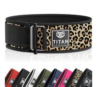 Titan Armour® Premium Self-Locking Weight Lifting Belt | Gym belt: Powerlifting, Deadlift, Olympic Lifts, Squats | Functional Weightlifting Belt | Men & Women | UK Brand (Leopard, Medium)
