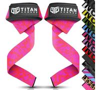 Titan Armour® Weight Lifting Straps | Extra-Long Neoprene Padded Heavy-Duty Weightlifting Straps | Deadlifts | Anti-Slip Gel Option | Gym Accessories Men & Women (Animal (No Gel))