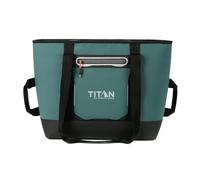 Titan by Arctic Zone Soft Sided Cooler Tote, Insulated Bag with Handle, Shoulder Strap, and Zipper for Lunch, Picnic, and Travel, 30 Can Capacity