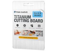 Titan Carve Titanium Cutting Board | Double-Sided Metal Titan Carve Cutting Board for Kitchen Chopping Board Dishwasher Safe, Rustproof & Durable for Meat & Vegetables | 13.4 x 9 Inches