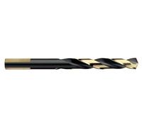 Titan CD45509 High Speed Steel Heavy Duty Mechanic Drill, 9/64" Size, 135 Degree Angle Split Point, 1-9/16" Flute Length, 2-5/8" Overall Length, Black and Gold Finish