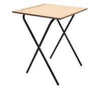 Titan Economy Folding Exam Desk Single Beech/Black