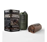 Titan Extra-Thick Emergency Mylar Sleeping Bag | Designed for NASA Space Exploration and Heat Retention. Perfect for Survival Kits and Go-Bags. + Nylon Drawstring Bag and eBooks