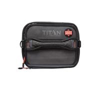 Titan Fridge Cold Crush Resistant Expandable Lunch Bag - With Reusable Gel Ice Packs Plus Food Container Set - Black