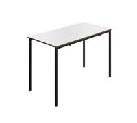 TITAN Rectangular Table MDF (Medium-Density Fibreboard) White Black 1,200 x 600 x 760 mm 14+ years