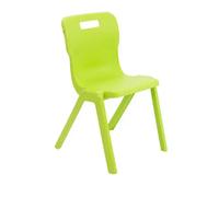 Titan Furniture One Piece Chair Hard seat Hard backrest Lime Green Polypropylene