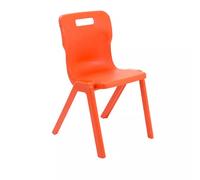 Titan Furniture One Piece Chair Hard seat Hard backrest Orange Polypropylene