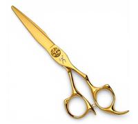 Titan GD60 6.0 Inch Professional Barber Scissors - 440C Japanese Stainless Steel Hair Cutting Shears - Gold Titanium Coated Salon Scissors