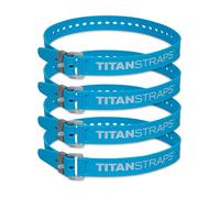Titan Industrial Straps - Safety Strap Set to Secure Splits, Cargo Bikes, Garden Hoses, Wood Working Projects - 70 lb. Working Load, 30" Length, Fluoro Blue, 4-Pack