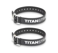 Titan Industrial Straps - Safety Strap Set to Secure Splits, Cargo Bikes, Garden Hoses, Wood Working Projects - 70 lb. Working Load, 20" Length, Black, 2-Pack