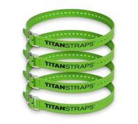 Titan Industrial Straps - Safety Strap Set to Secure Splits, Cargo Bikes, Garden Hoses, Wood Working Projects - 70 lb. Working Load, 36" Length, Fluoro Green, 4-Pack