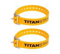 Titan Industrial Straps - Safety Strap Set to Secure Splits, Cargo Bikes, Garden Hoses, Wood Working Projects - 70 lb. Working Load, 20" Length, Fluoro Yellow, 2-Pack