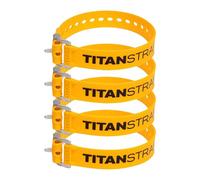 Titan Industrial Straps - Safety Strap Set to Secure Splits, Cargo Bikes, Garden Hoses, Wood Working Projects - 70 lb. Working Load, 20" Length, Fluoro Yellow, 4-Pack