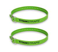 Titan Industrial Straps - Safety Strap Set to Secure Splits, Cargo Bikes, Garden Hoses, Wood Working Projects - 70 lb. Working Load, 36" Length, Fluoro Green, 2-Pack