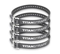 Titan Industrial Straps - Safety Strap Set to Secure Splits, Cargo Bikes, Garden Hoses, Wood Working Projects - 70 lb. Working Load, 30" Length, Black, 4-Pack
