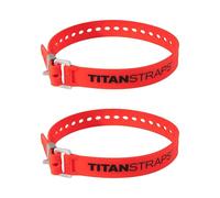 Titan Industrial Straps - Strong & Simple Tie-Downs for Construction (Welders, DIY Home) & 1st Responders - 3 Year Warranty, Batch Tested - 70 lb. Working Load, Red, 2-Pack