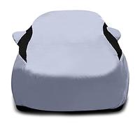 Titan Lightweight Mid-Size SUV Car Cover (Silver Streak) for Ford Explorer, Jeep Grand Cherokee, and More. Waterproof Cover Measures 206 Inches and Includes a Driver-Side Door Zipper.