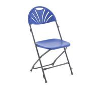 Titan Linking Fan Back Folding Chair Blue