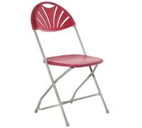 Titan Linking Fan Back Folding Chair : Burgundy