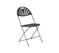 Titan Linking Fan Back Folding Chair Charcoal