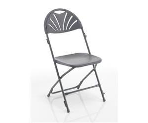 Titan Linking Fan Back Folding Chair - Charcoal - TCFAFC2LK-C