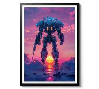Titan Mecha Suit, Anime Style Robot Fantasy Print, Modern Illustration Wall Art, Poster for Home Decor, Gift Idea, Archival Matte, A3 (Print Only) - 42x29.7cm
