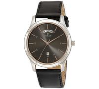 Titan NeoLeather Strap Analog Watch for Men, black, Analog Watch