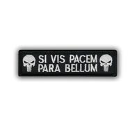 Titan One Europe - Si Vis Pacem para Bellum Black Skull If You Want Peace, Prepare for War Biker Patch (Termoadhesive)