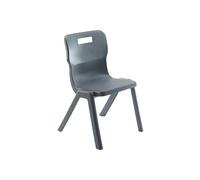 Titan One Piece 100% Recyled School Classroom Chair, 14+ Years - 37wx41dx46h (cm), Black
