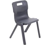 TITAN ONE-PIECE Chair Plastic Without armrest Charcoal T4-C 430 x 430 x 107 mm 8-11 years