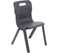 TITAN ONE-PIECE Chair Plastic Without armrest Charcoal T5-C 470 x 500 x 115 mm 11-14 years