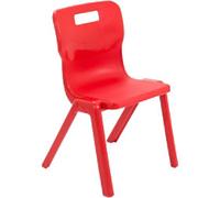 TITAN ONE-PIECE Chair Plastic Without armrest Red T4-R 430 x 430 x 107 mm 8-11 years