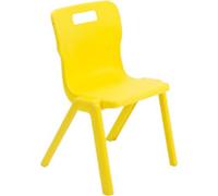 TITAN ONE-PIECE Chair Plastic Without armrest Yellow T4-Y 430 x 430 x 107 mm 8-11 years