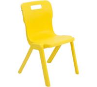 TITAN ONE-PIECE Chair Plastic Without armrest Yellow T5-Y 470 x 500 x 115 mm 11-14 years