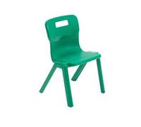 Titan One Piece Classroom Chair 363x343x563mm Green KF72156