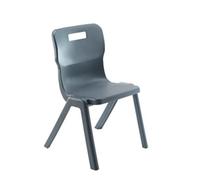 Titan One Piece Classroom Chair 363x343x563mm Charcoal (Pack of 10) KF838707